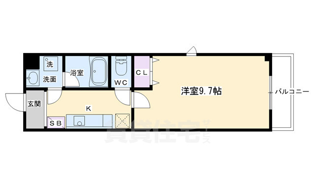 京都市上京区菊屋町のマンションの間取り