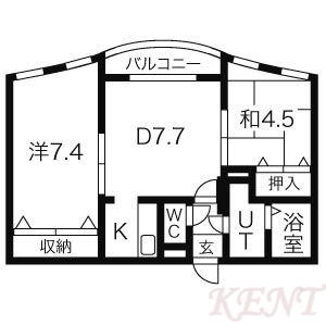 αNEXT八軒の間取り写真