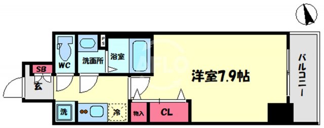 ララプレイスOSAKA DOME CITYフトゥーロの間取り