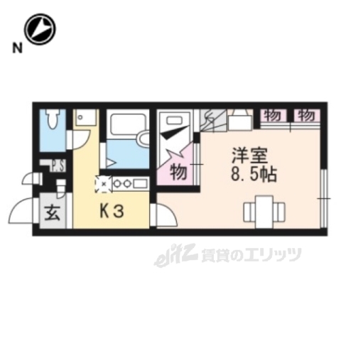 レオパレス湖城が丘の間取り写真