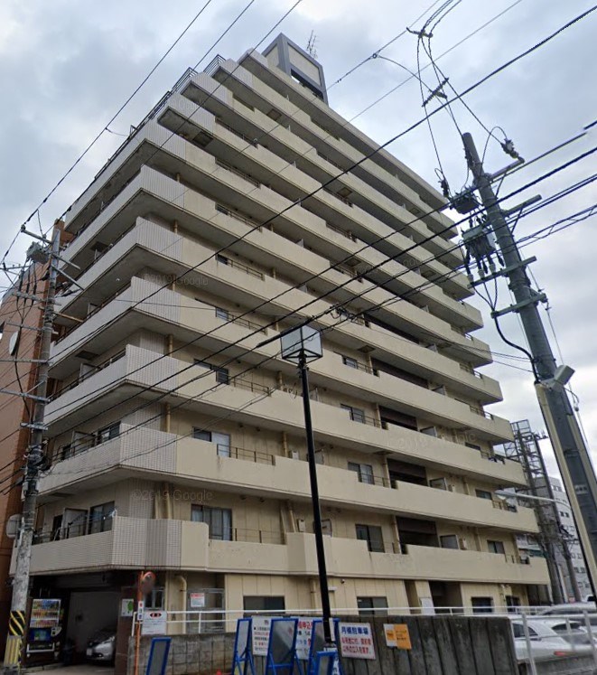 建物外観　古町エリアのオートロック付きマンション