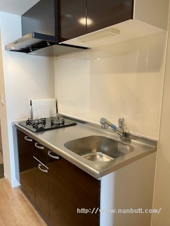 キッチン　2口ガスコンロ付きシステムキッチン