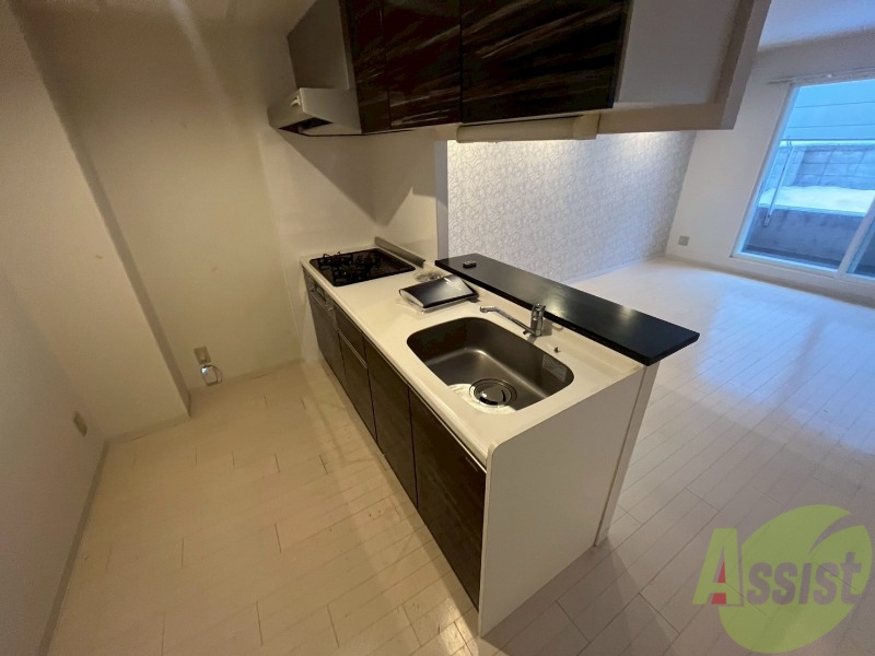 キッチン　清潔感がありお洒落なキッチンになっていました！