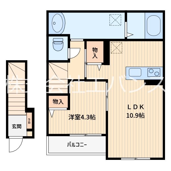 ＪＲ京浜東北線 蕨駅 徒歩11分 2階建 新築の間取り写真