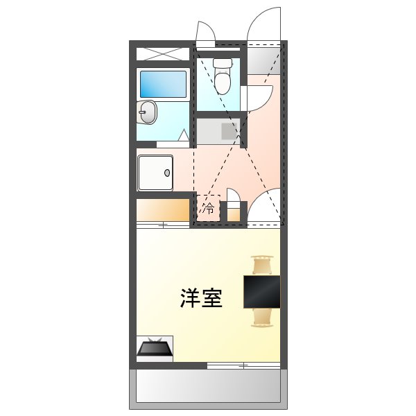 ＪＲ宇野線 備前西市駅 徒歩19分 3階建 築21年の間取り写真