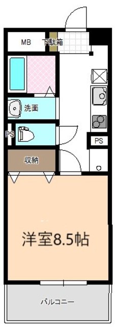 ベイシティ桔梗Vの間取り写真