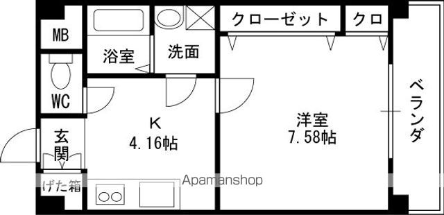 阪急京都線 上牧駅 徒歩6分 4階建 築22年の間取り写真