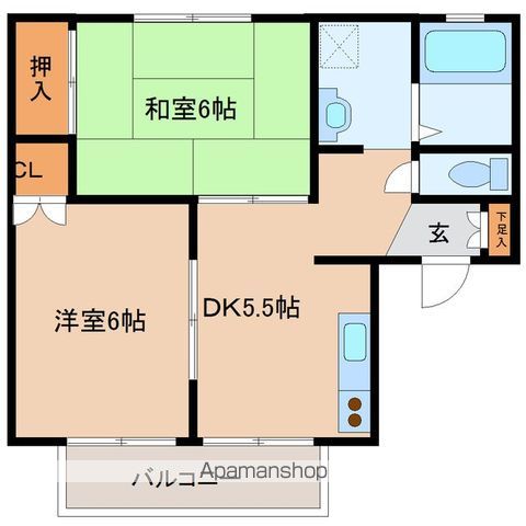 ＪＲ東北本線 塩釜駅 徒歩11分 2階建 築31年の間取り写真