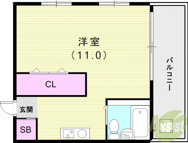 ラフレシア岡本の間取り写真
