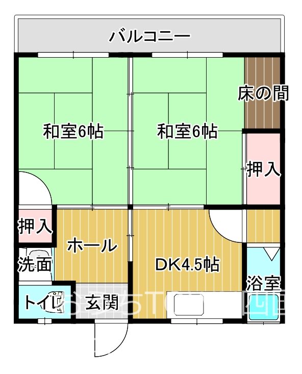 武村マンション朝日の間取り