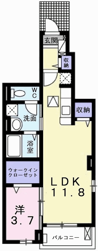 高砂市神爪のアパートの間取り