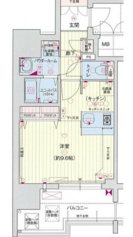 名古屋市中区丸の内のマンションの間取り