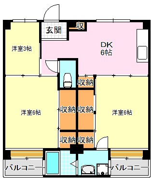 ビレッジハウス伏屋9号棟の間取り