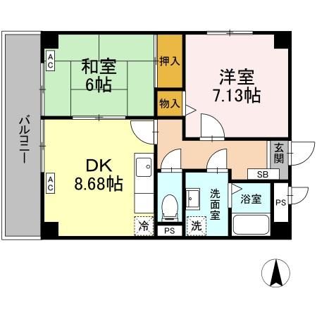 ロイメント名駅の間取り