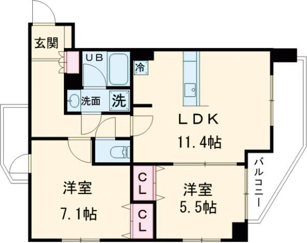 足立区綾瀬のマンションの間取り