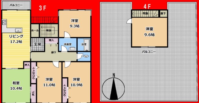 明石市西明石南町のマンションの間取り