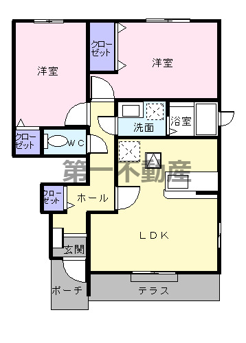 カモミールIII　Ａの間取り