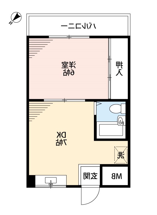 広島市西区中広町のマンションの間取り