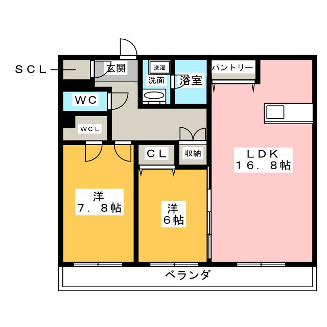 清風Iの間取り