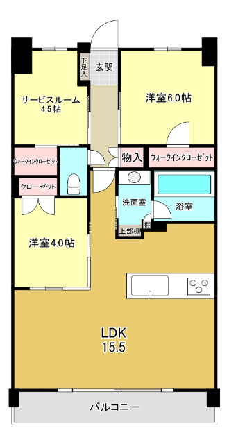 高崎市栄町のマンションの間取り