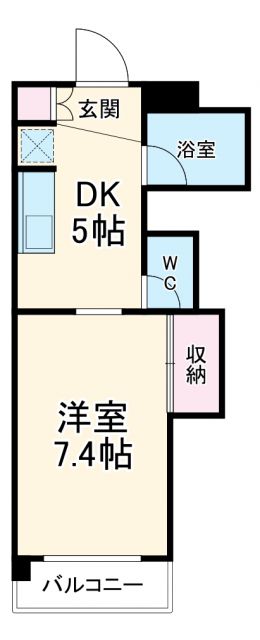 岐阜市月ノ会町のマンションの間取り