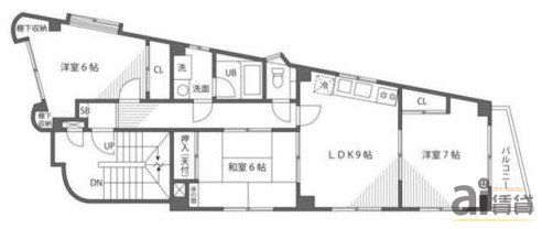 小平市美園町のマンションの間取り