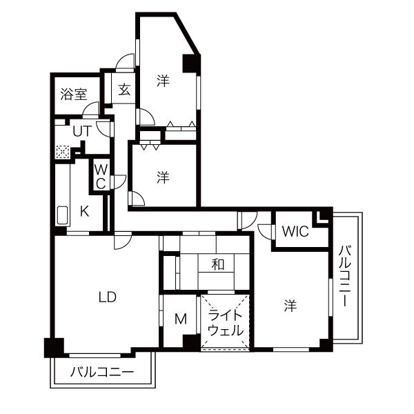 パークヒルズ南１０条の間取り