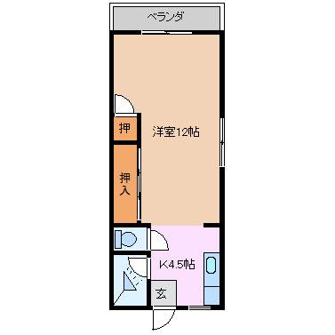 津市阿漕町津興のマンションの間取り