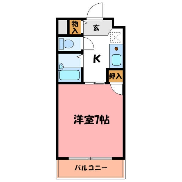 シングルマンション二見の間取り