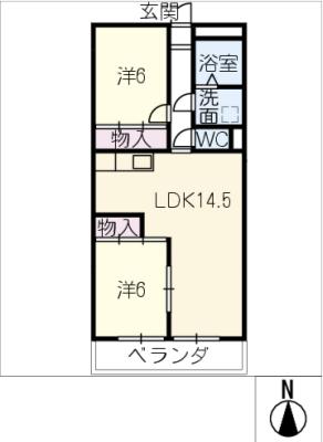 第２アダチコーポの間取り