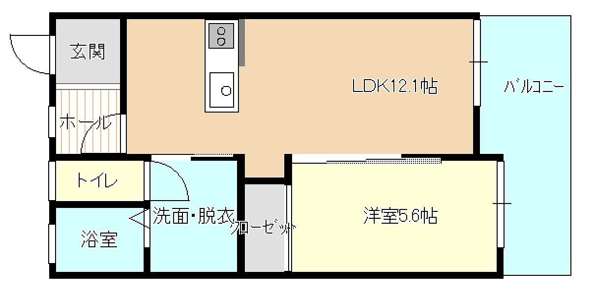 プラムメゾン日の出Cの間取り