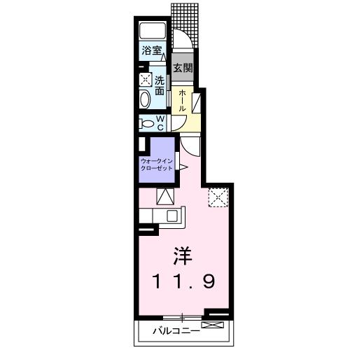 西尾市錦城町のアパートの間取り