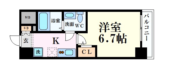 SERENiTE本町refletの間取り