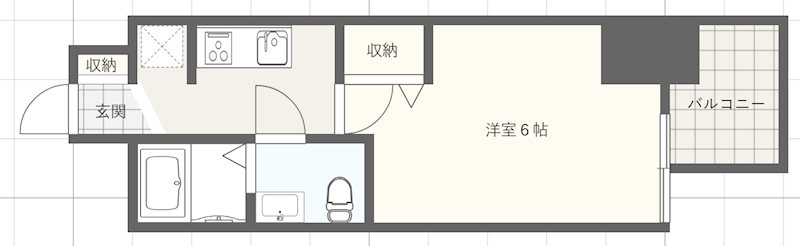 神戸市中央区中町通のマンションの間取り