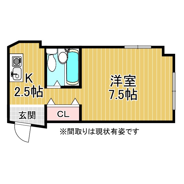 ハイツ中原通の間取り