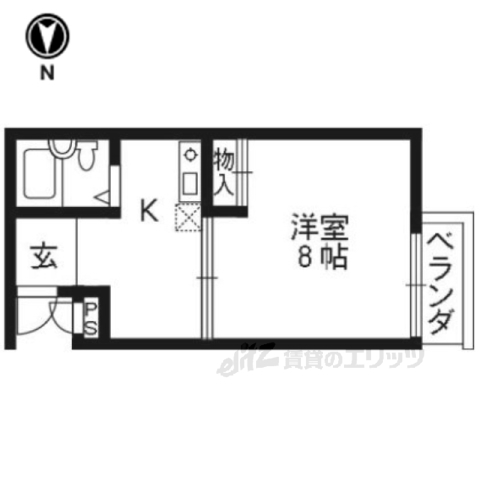 京都市下京区坊門町のマンションの間取り