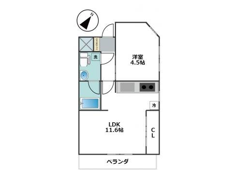 ダイアパレス都立大の間取り