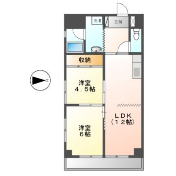 名古屋市熱田区西郊通のマンションの間取り