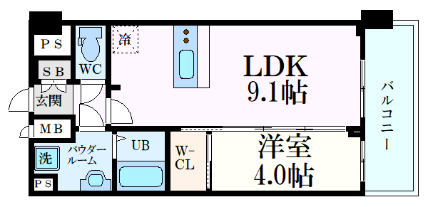 プレサンス庄内ブレイシスの間取り