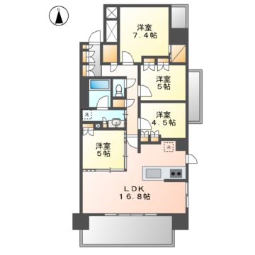 名古屋市西区幅下のマンションの間取り