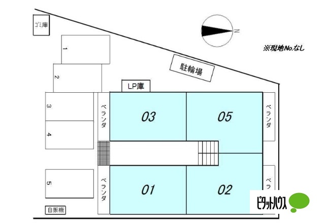 【スカイハイツホウライの駐車場】