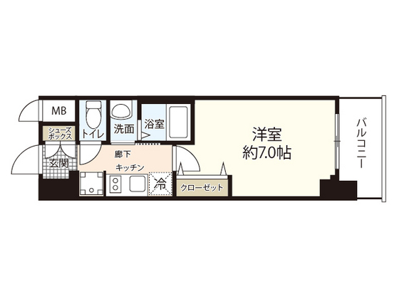 広島市中区国泰寺町のマンションの間取り