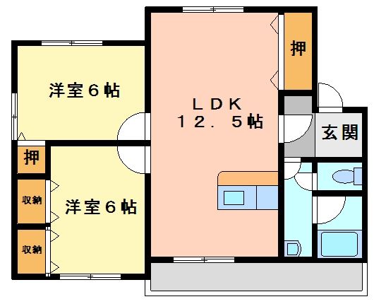 コーポ桑原の間取り