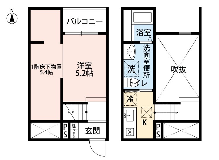 名古屋市南区滝春町のアパートの間取り