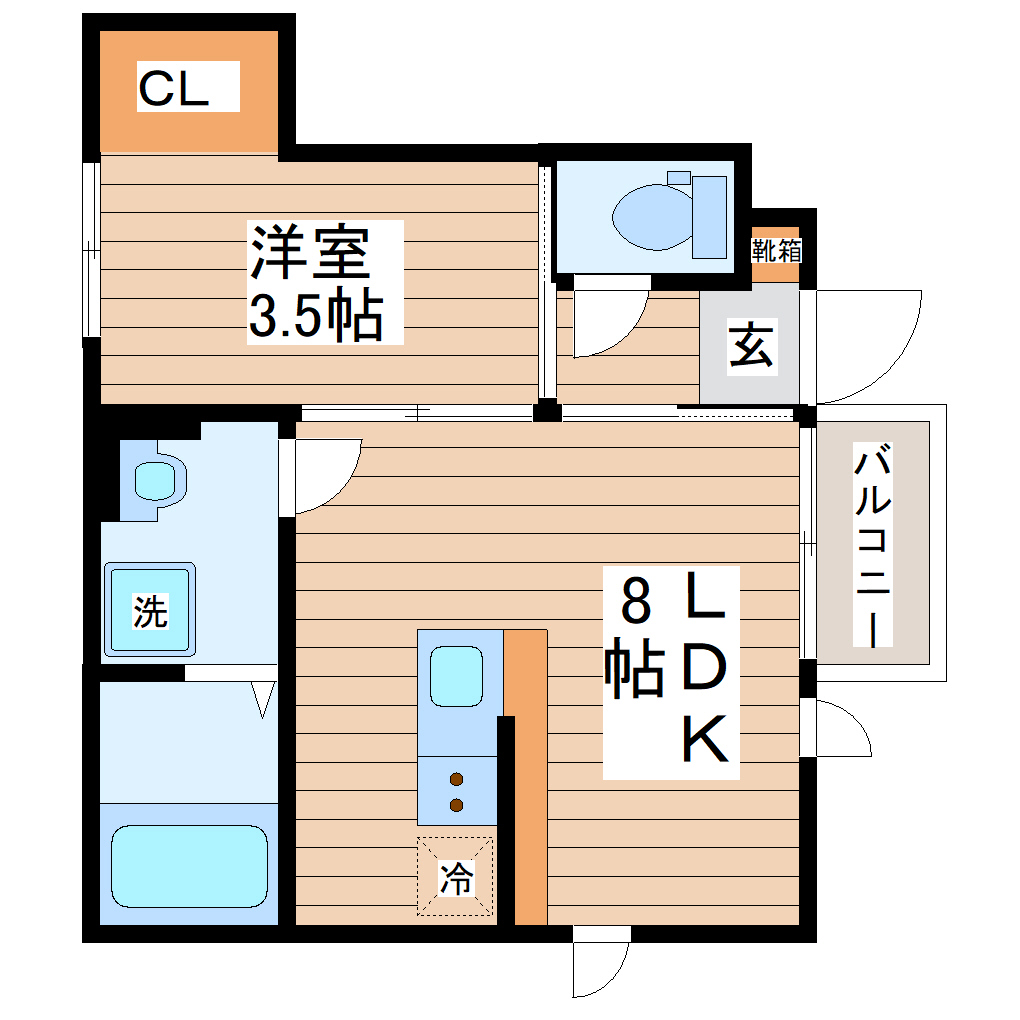 名取市増田のアパートの間取り