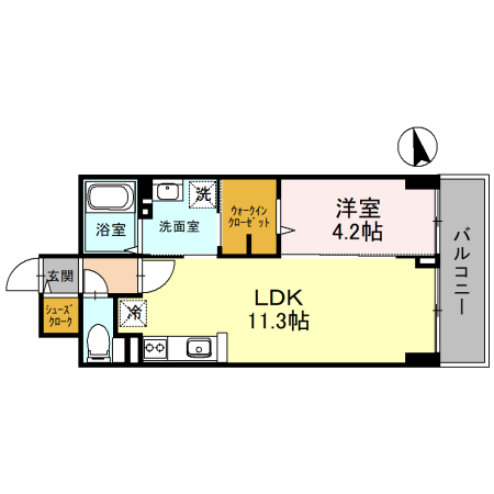 大阪市西成区天下茶屋のマンションの間取り