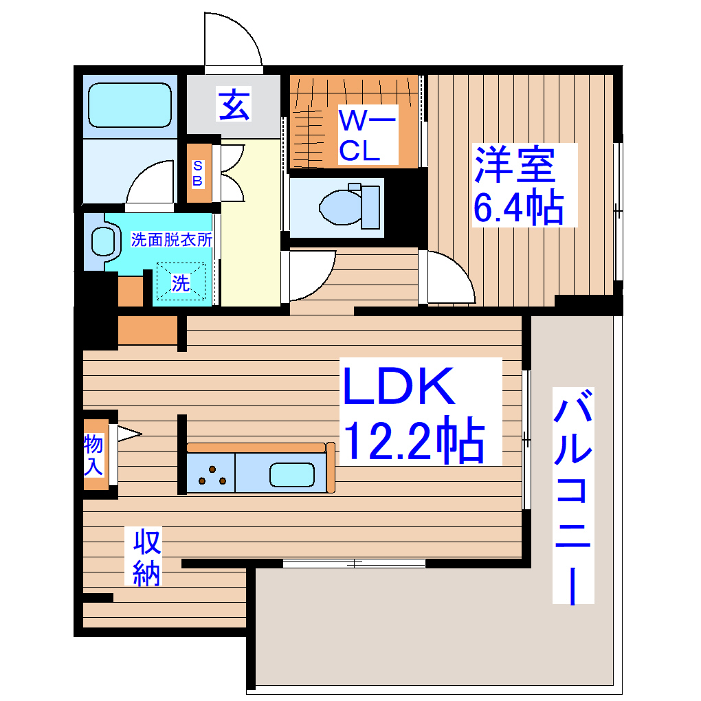 シャーメゾンLaLaの間取り