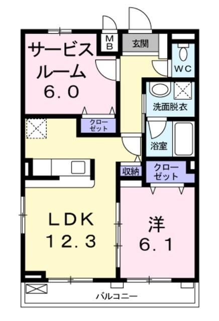 さいたま市南区松本のアパートの間取り