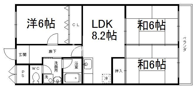 コーポみむろの間取り