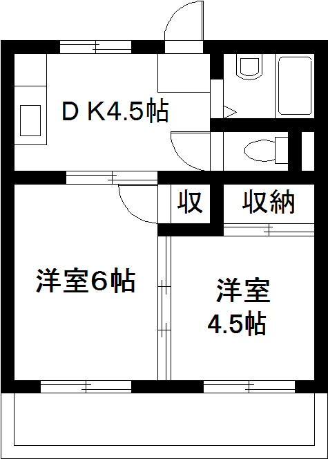 恒南コーポの間取り